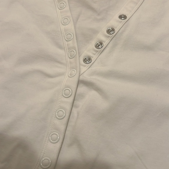 Alexander Wang Crop Jersey Snap Top - Picture 5 of 8